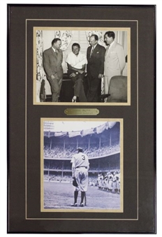 Babe Ruth Unique Signed Photo from June 1948, in Framed Display